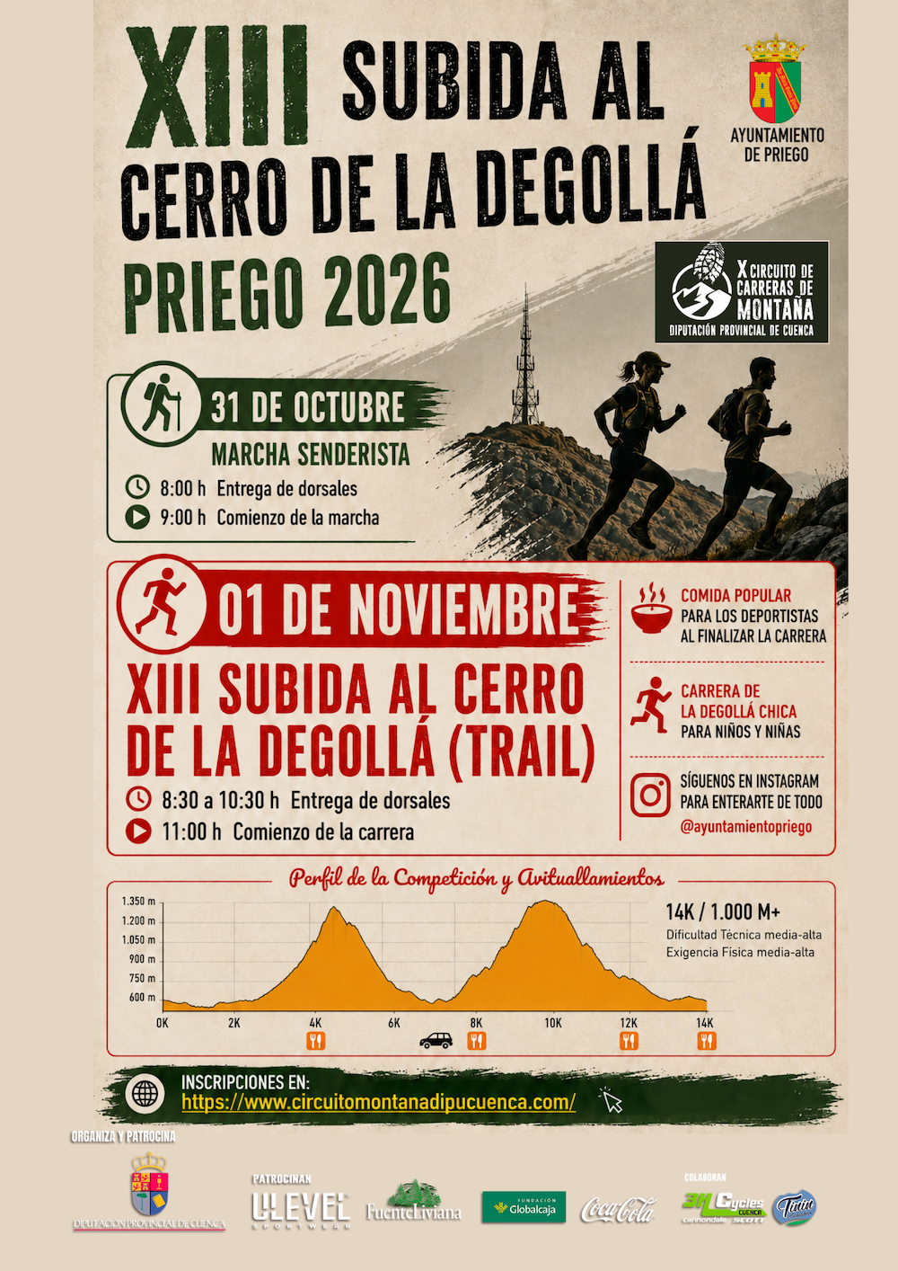 XIV Carrera Subida al Cerro de la Degollá – X Circ. Prov. CxM Dip. Cuenca